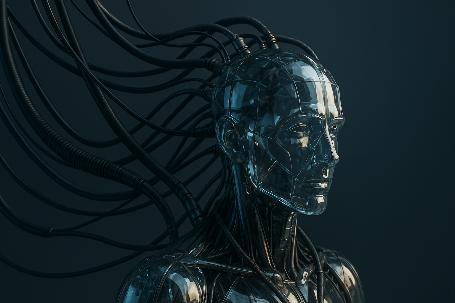 Glass Ai with Cables, Created in ChatGPTv5.1